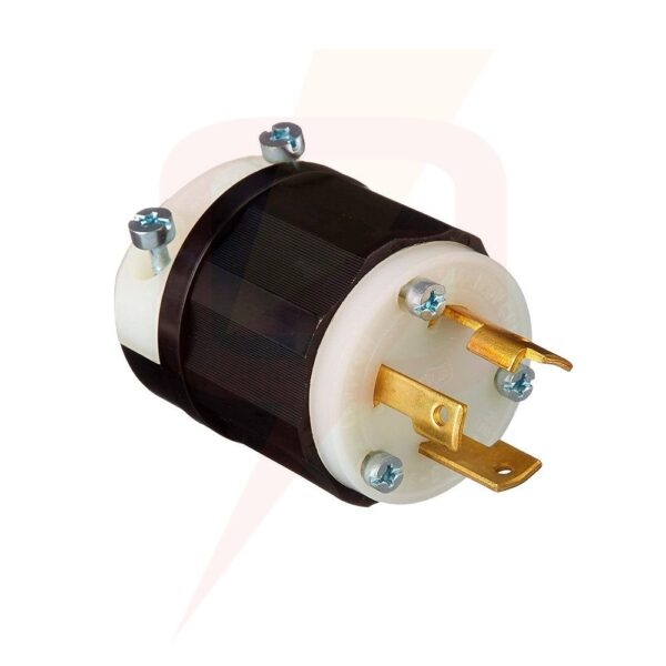 Clavija con seguro de Media Vuelta LEVITON CAT. 2611, 30 A, 125 V, L5-30P ,2P, 3W
