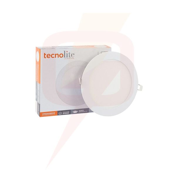 Lámpara Empotrable TECNOLITE Downlight LED, 12 W, Luz de Día, No atenuable, LED integrado
