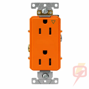 Contacto Dúplex Leviton 15 A 125 V Naranja